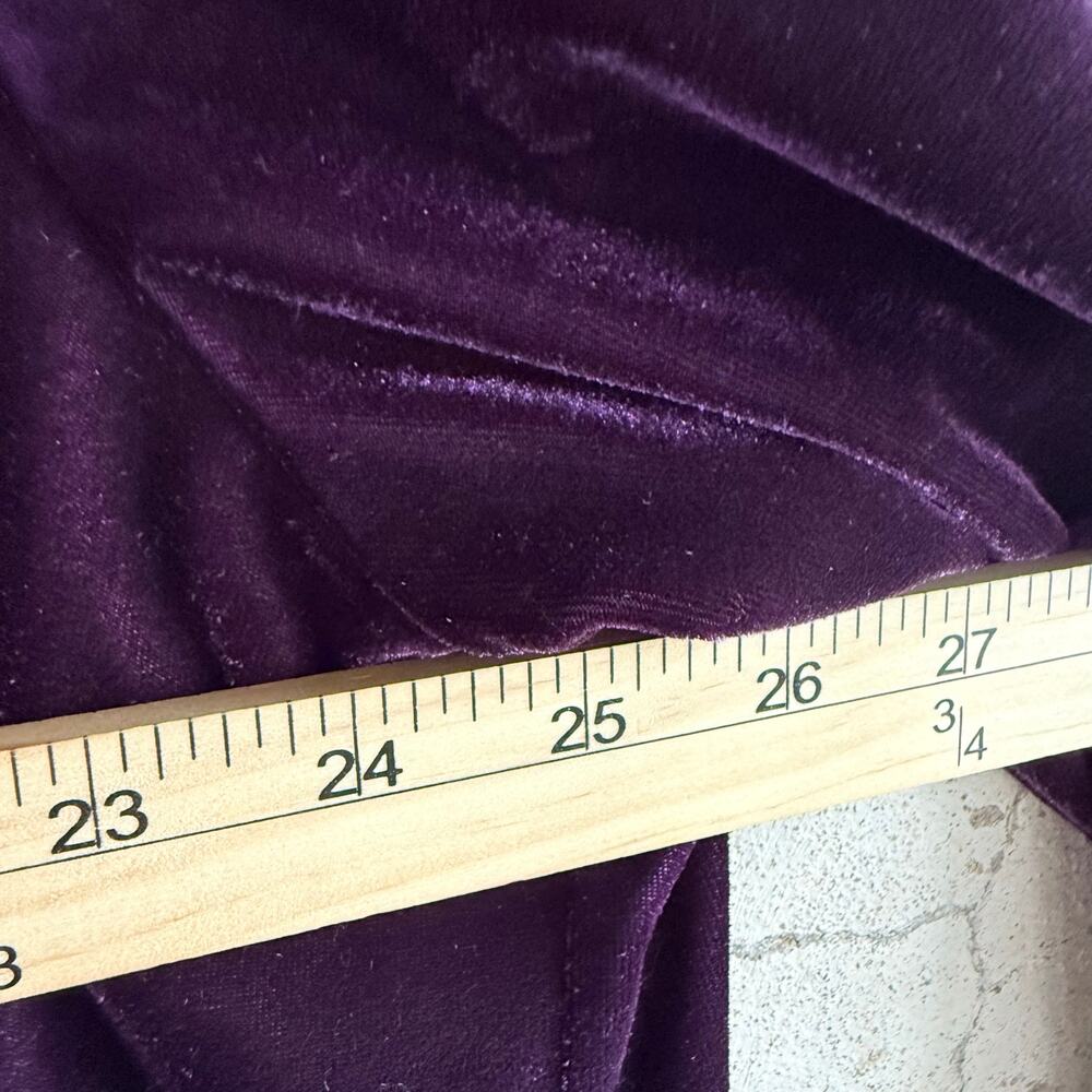 Vtg Velvet Maxi Robe 90s‎ Adonna Zip Front Housecoat Glam Loungewear Nightgown L - Picture 11 of 12